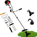 42.7CC Gas String Trimmer Straight Shaft Weed Eater with 2 Detachable Heads R596