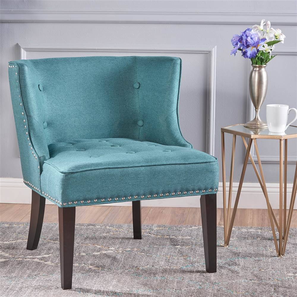 Dark Teal Fabric Occasional Chair Z5225