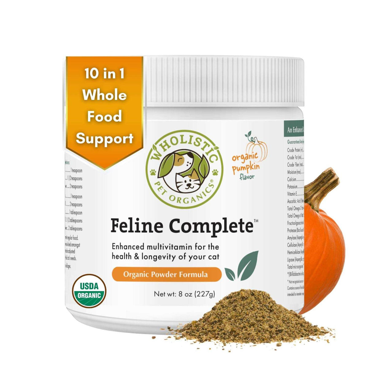 Organic Feline Complete Pumpkin Enhanced Powder Multivitamin W38398