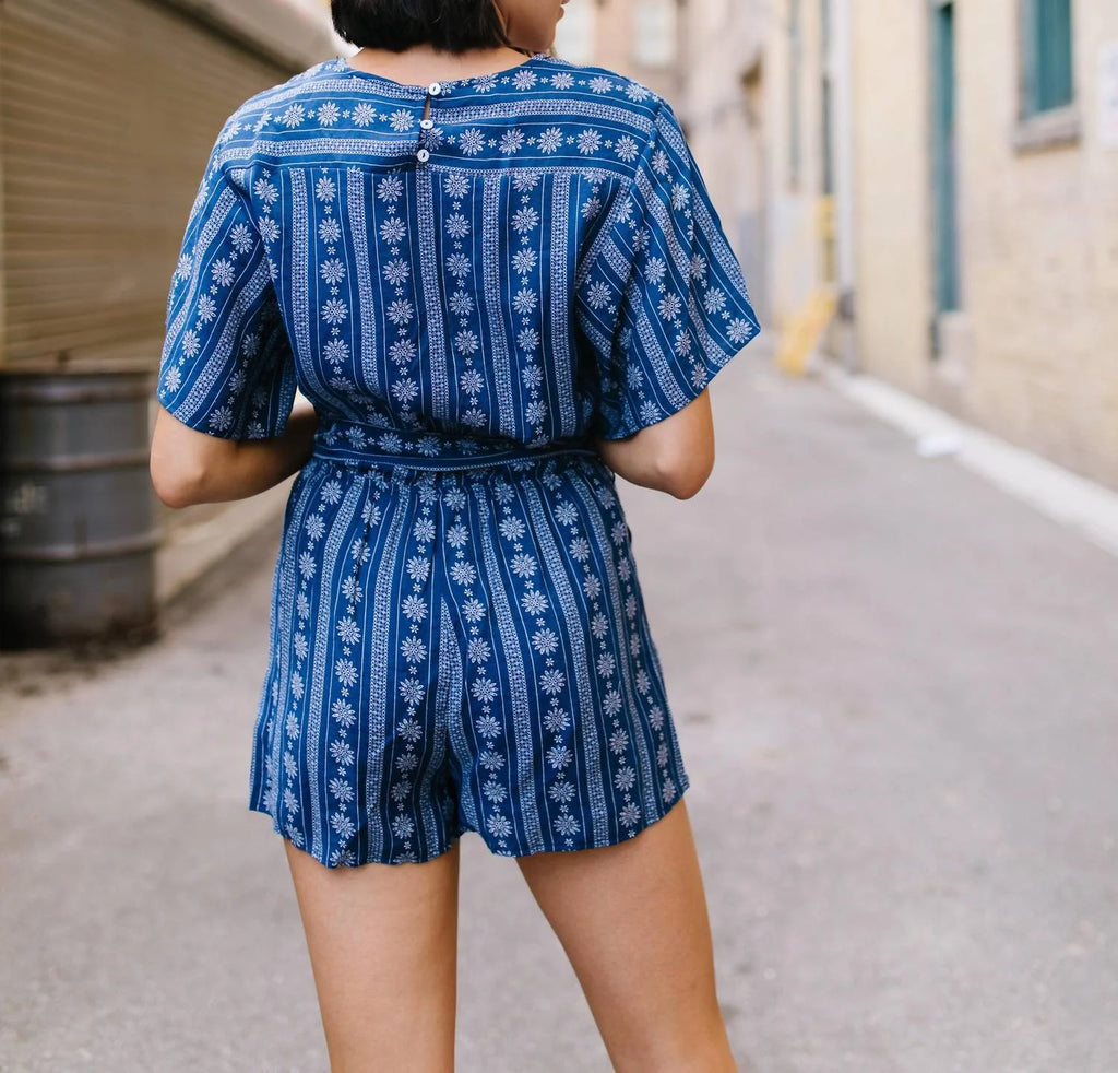 Wrap Front Romper F9147