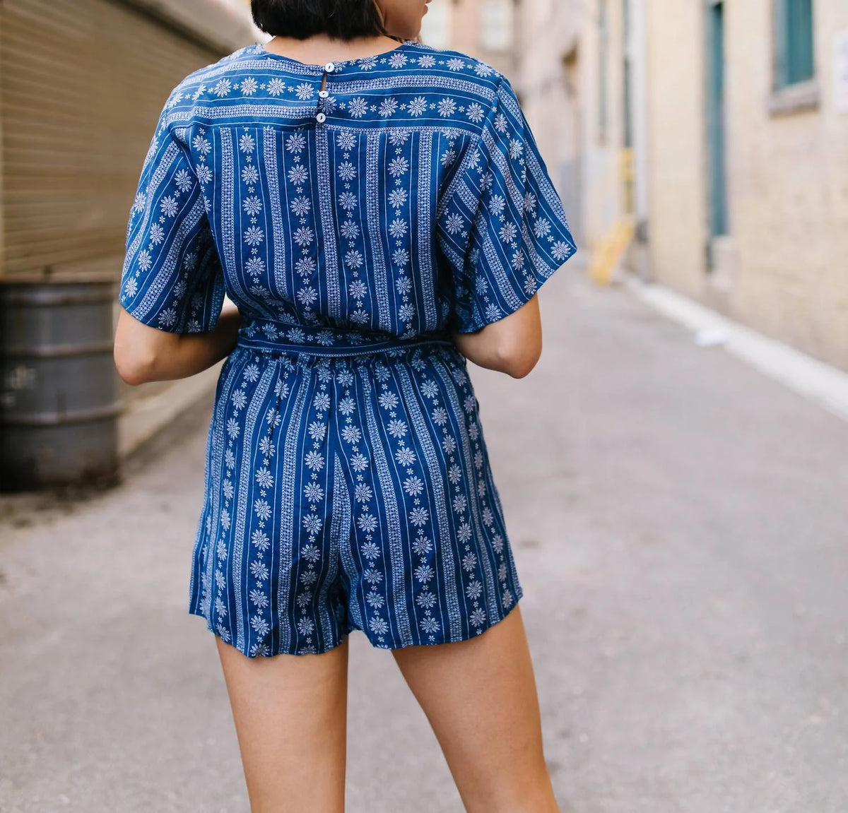 Wrap Front Romper F9147