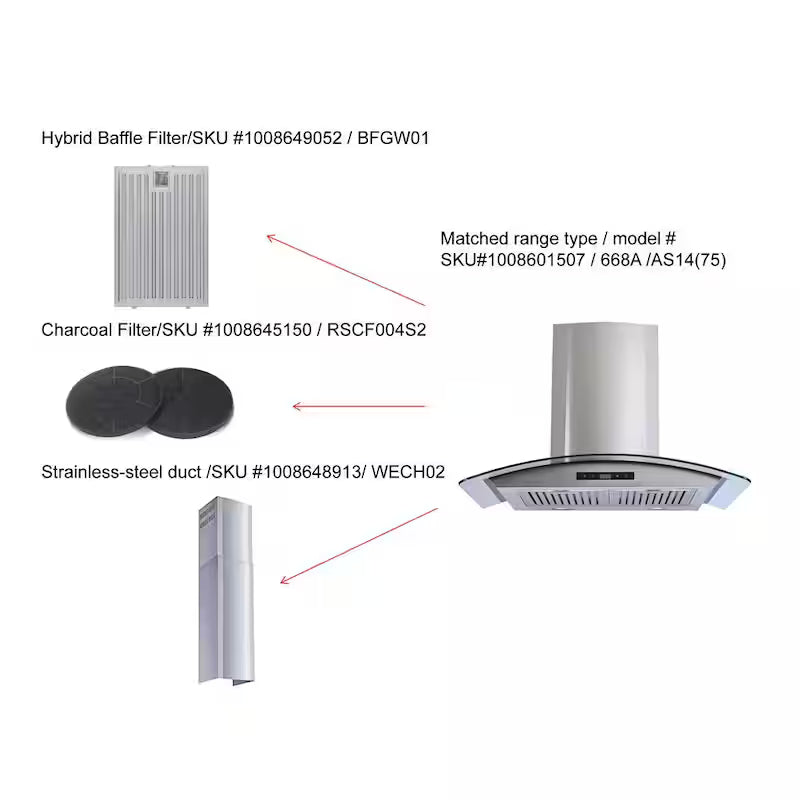 30 in. 500CFM Convertible Wall Mount Range Hood in Stainless Steel I6744