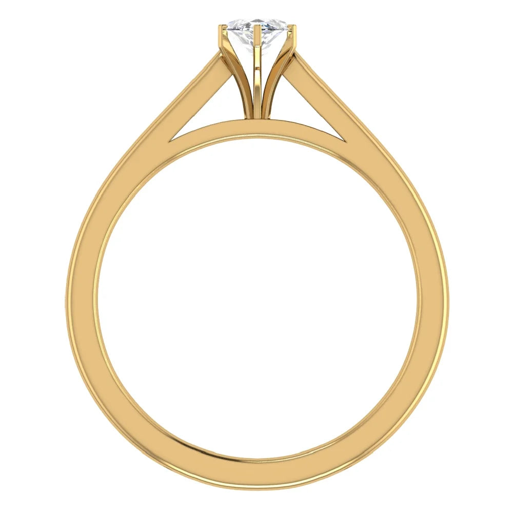 18K Gold Marquise Solitaire Engagement Ring 0.50 Carat D565114
