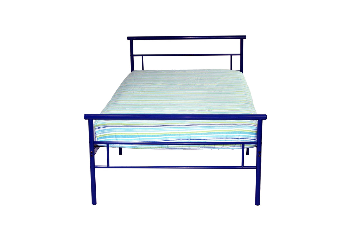 Blue Twin Metal Bed V2259