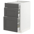 White 3 Drawer Base Cabinet Y314