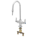 Brass Lab Mixing Faucet, Rigid Gooseneck, Serrated Tip M7973