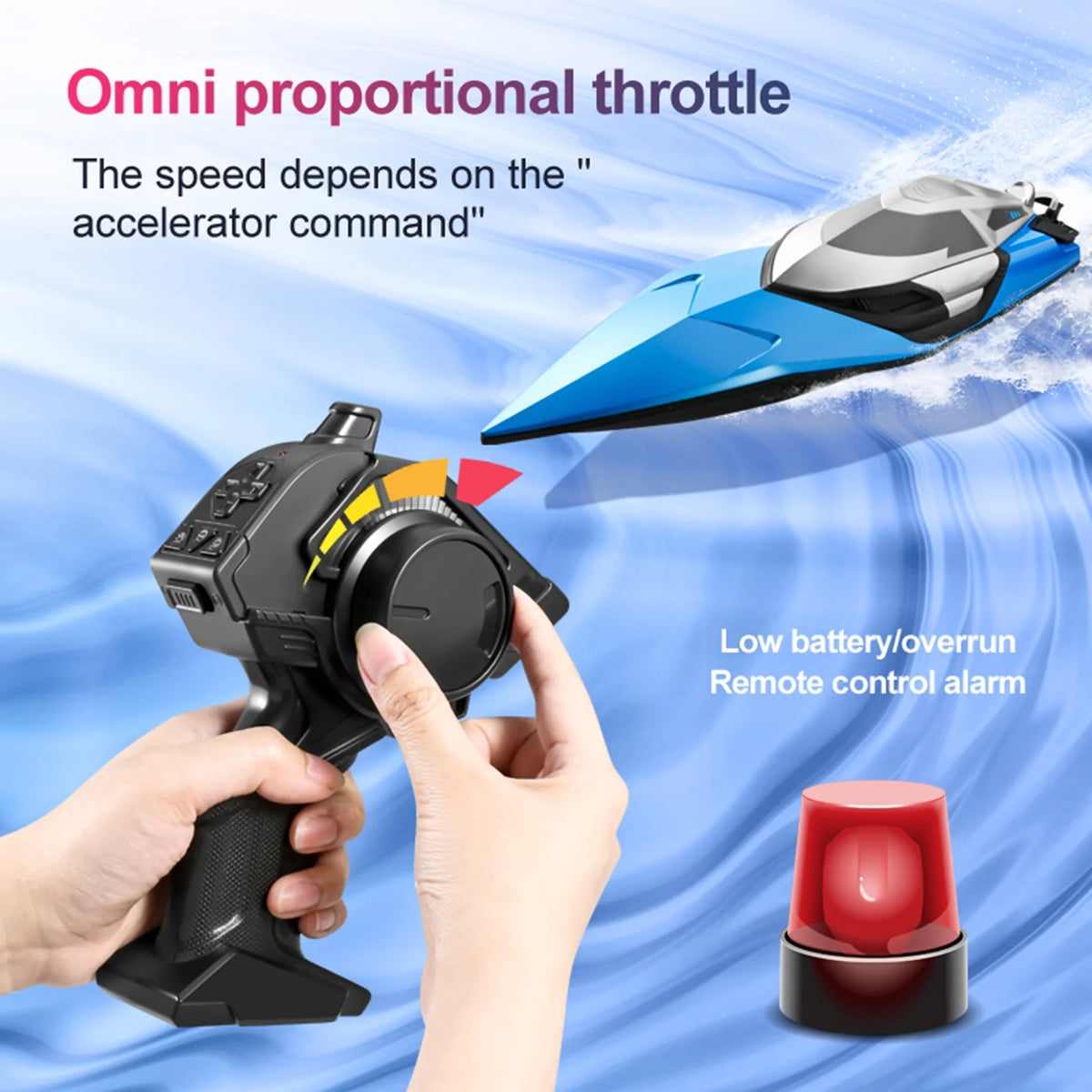 70kmh High Speed 2.4GHz RC Boat with 2 Battery U503435