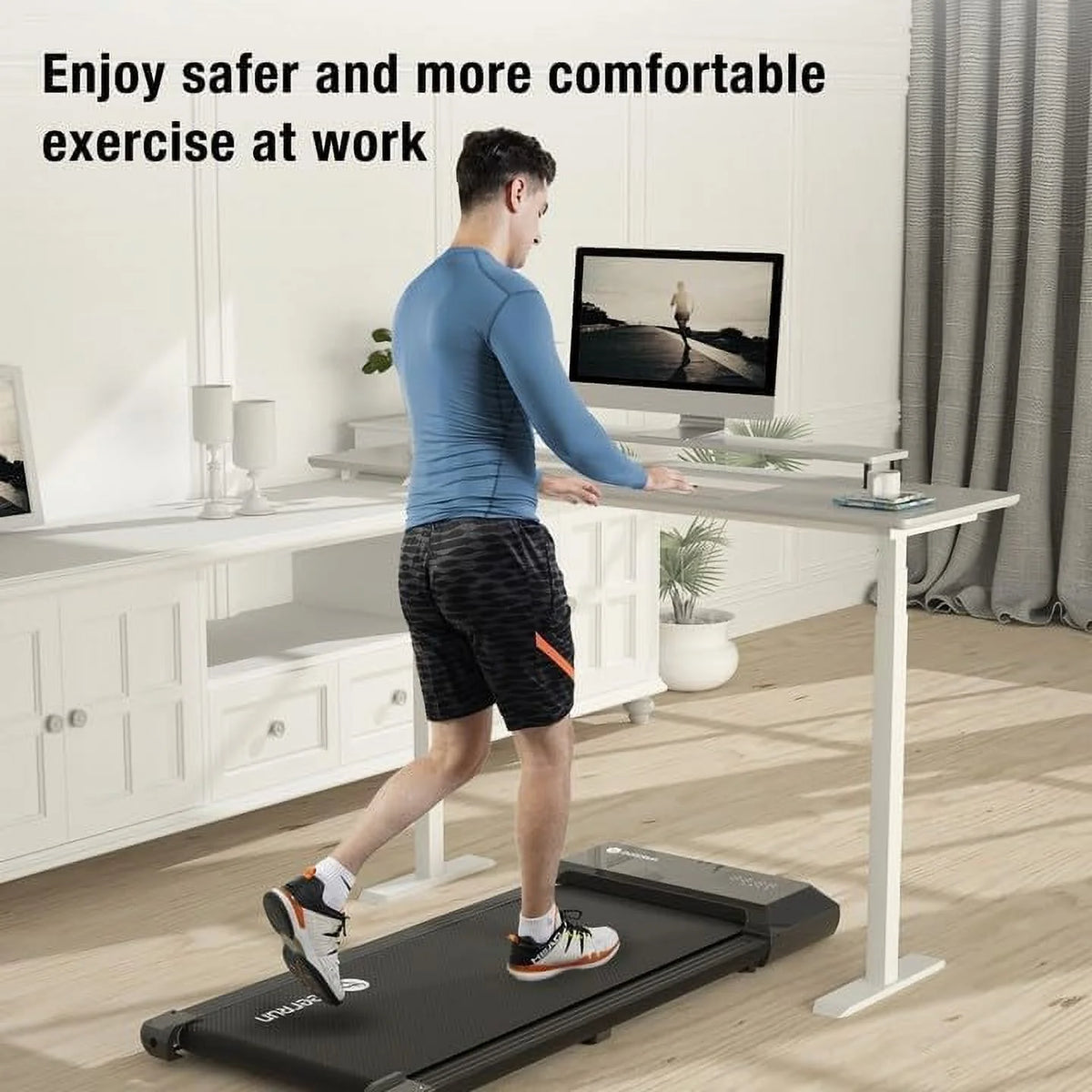 Under Desk Treadmill 2 in 1 Portable Walking Pad 2.5HP G38726