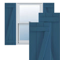16 1/8x22W x 41x22H PVC Three Board Joined Board-n-Batten Shutters A685