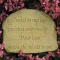 Weathered Bronze Cat Memorial Stone Y2388