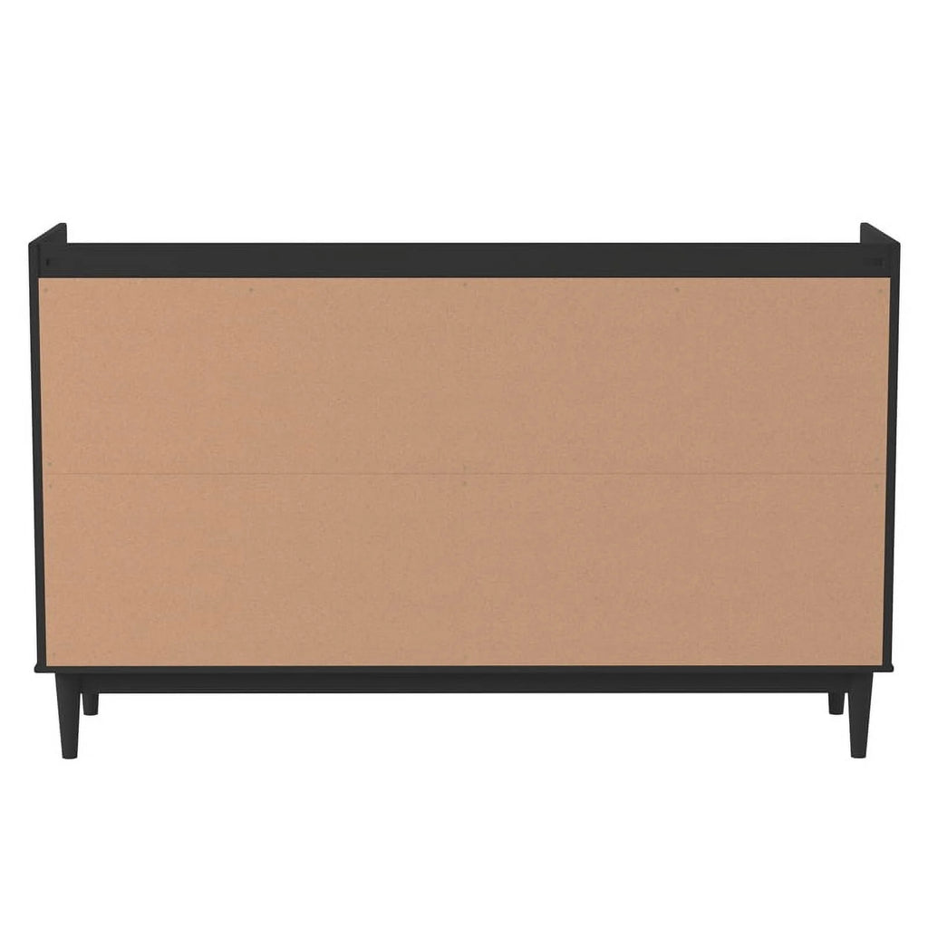 Black 6-Drawer Solid Wood Chest R9462
