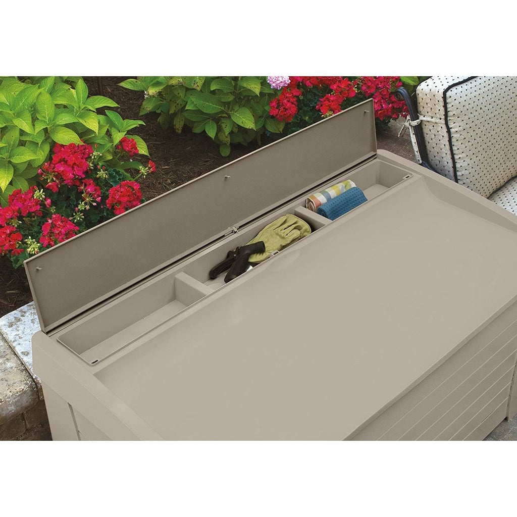 Taupe 127 gal Deck Box with Seat I6059
