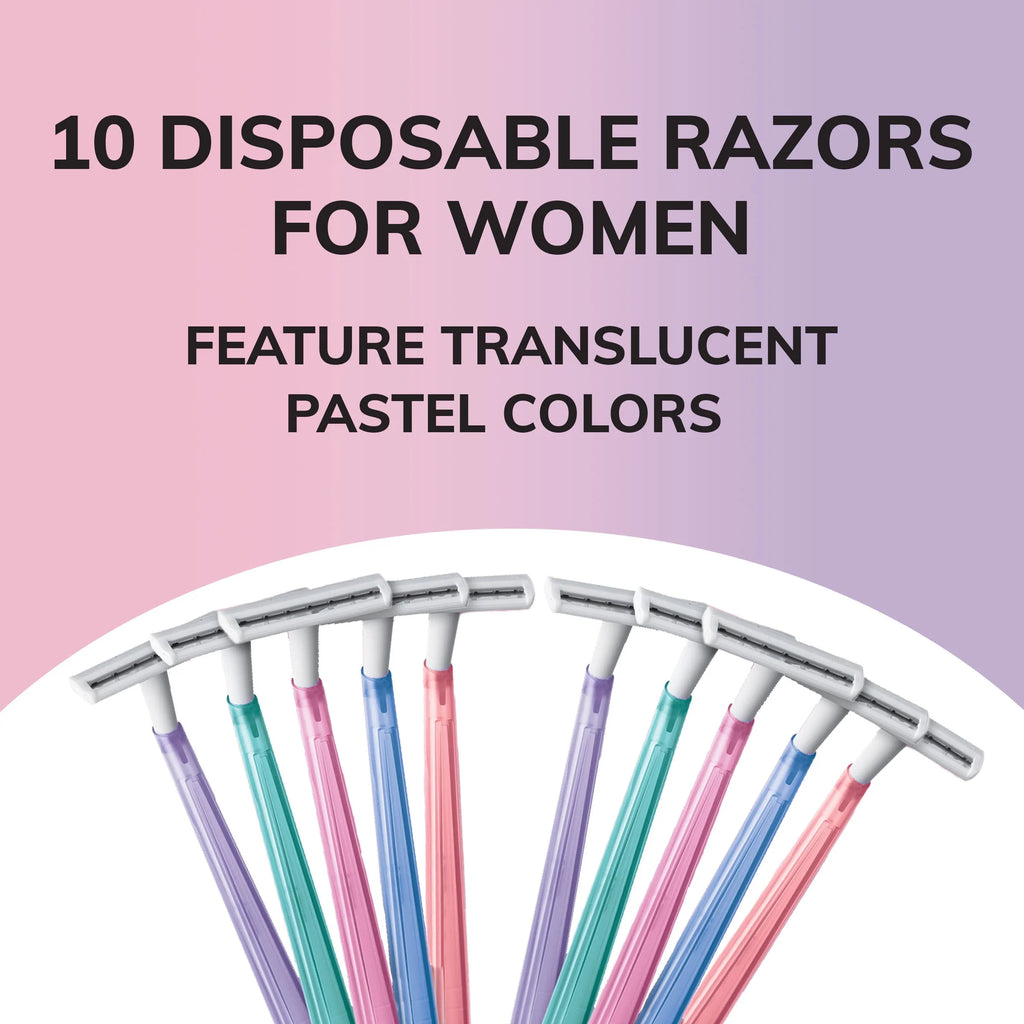 Twin Select Silky Touch Disposable Razor, Women's, 2-Blade, 10 Count Q1675