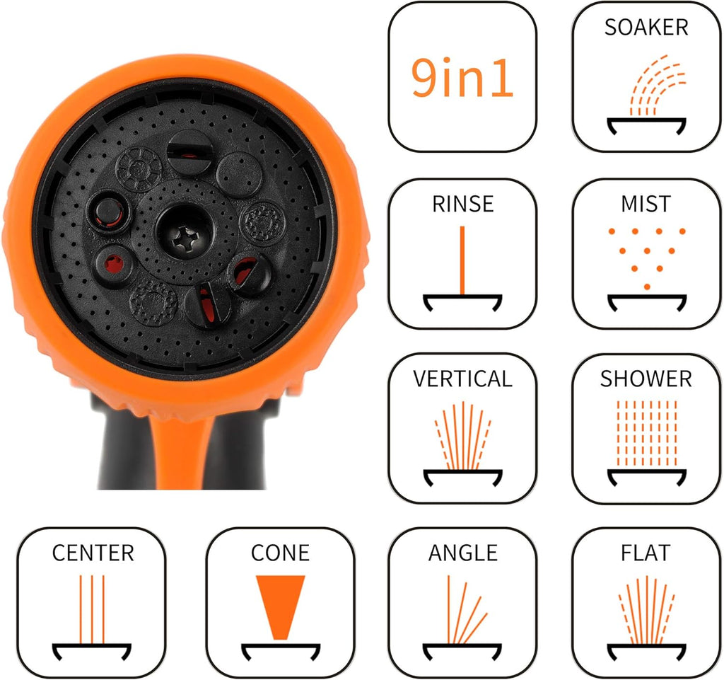Retractable Wall Mounted Garden Hose Reel 1/2" 100ft with 9 Pattern Nozzle M645453