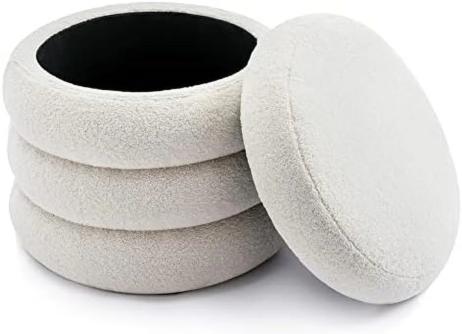 Round Fuzzy Ottoman L513502