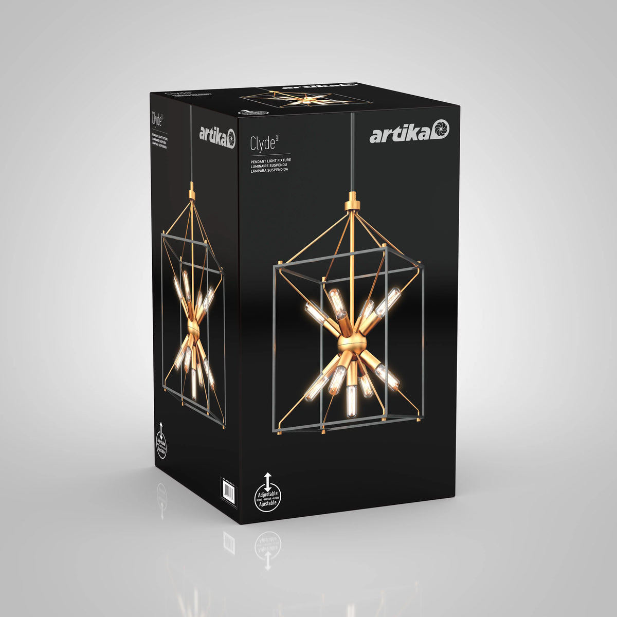 9-light Pendant Black & Gold Z275752