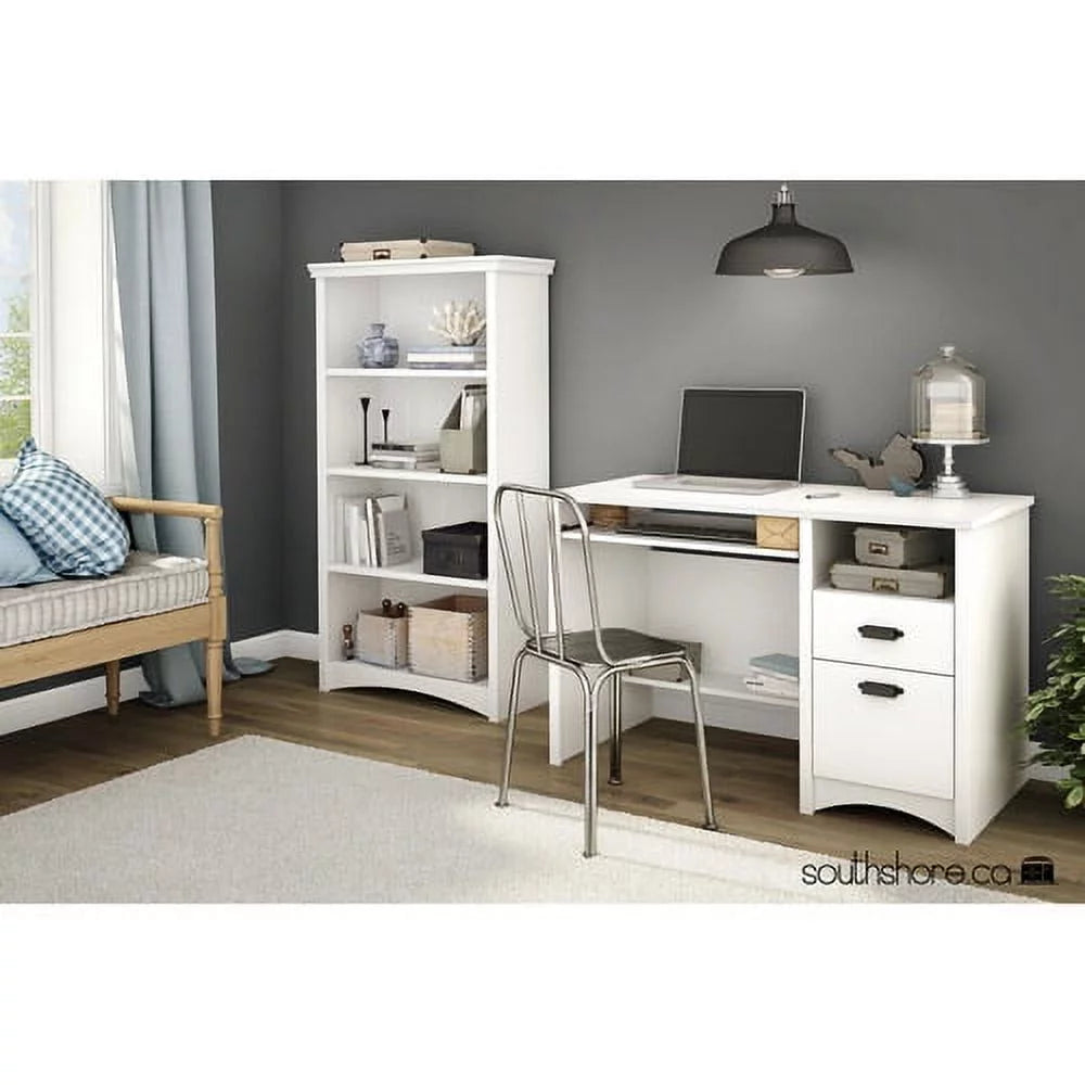 White 4-Shelf Bookcase Y42867