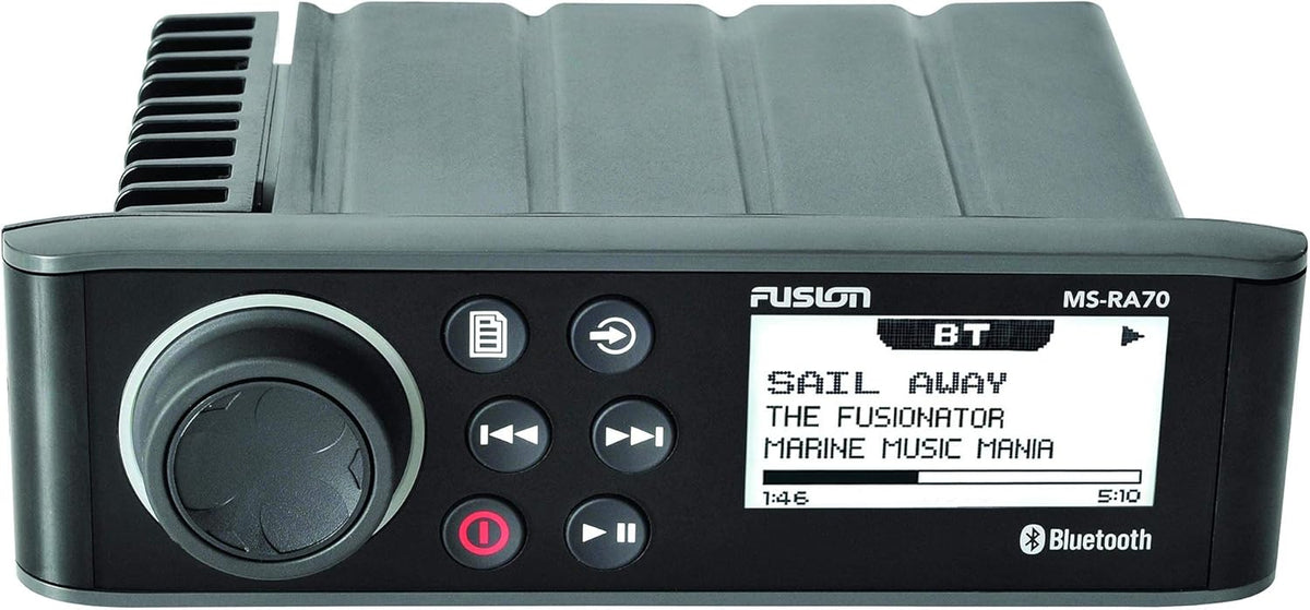 Marine AM/FM/BT Stereo with 1 Pair 6.5" Marine Coaxial Speakers, Silver Grill P2239