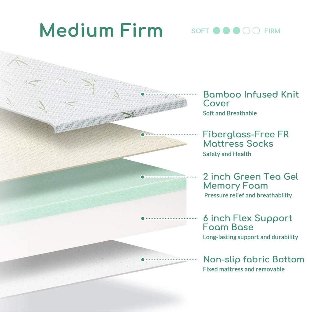 6 inch King Memory Foam Mattress J81243