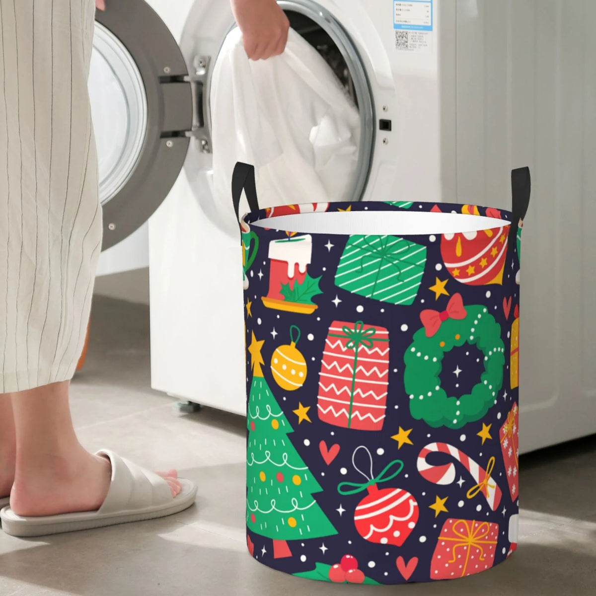 Waterproof Laundry Hamper with Handle J872