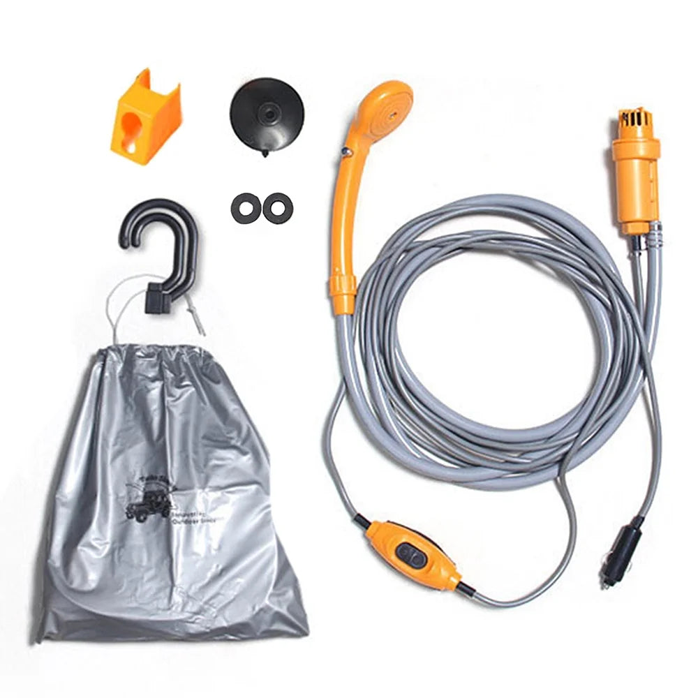 Camping Shower Electric Outdoor Folding Bucket Kit Q64973