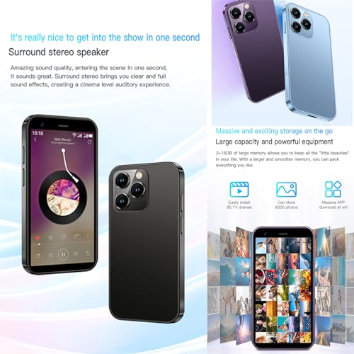 3.0 Inch Mini Smartphone 2GB 16GB Quad Core Android Dual Sim Light Blue T873