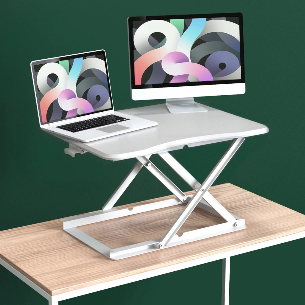 28" White Adjustable Height Standing Desk I918541