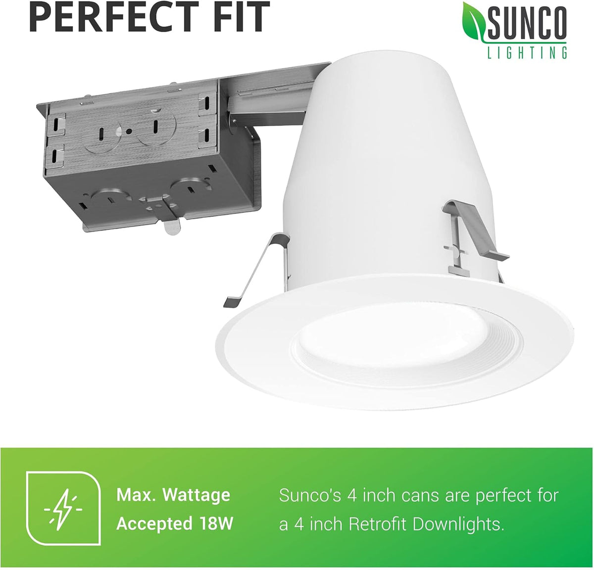 12 Pack 4 Inch Remodel Recessed Lighting Housing, Air Tight Steel Can, IC Rated E432702