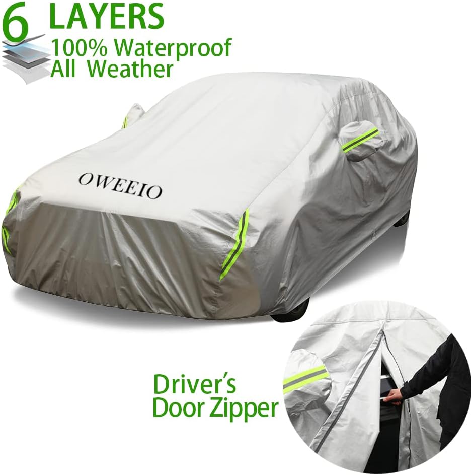 6 Layers Waterproof All Weather Car Cover with Zipper X56764
