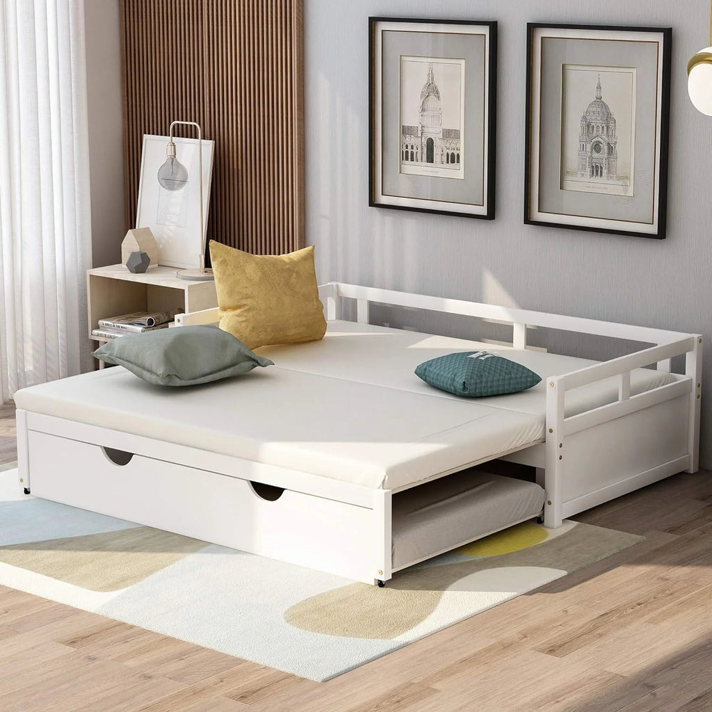 White Daybed with Trundle I20596