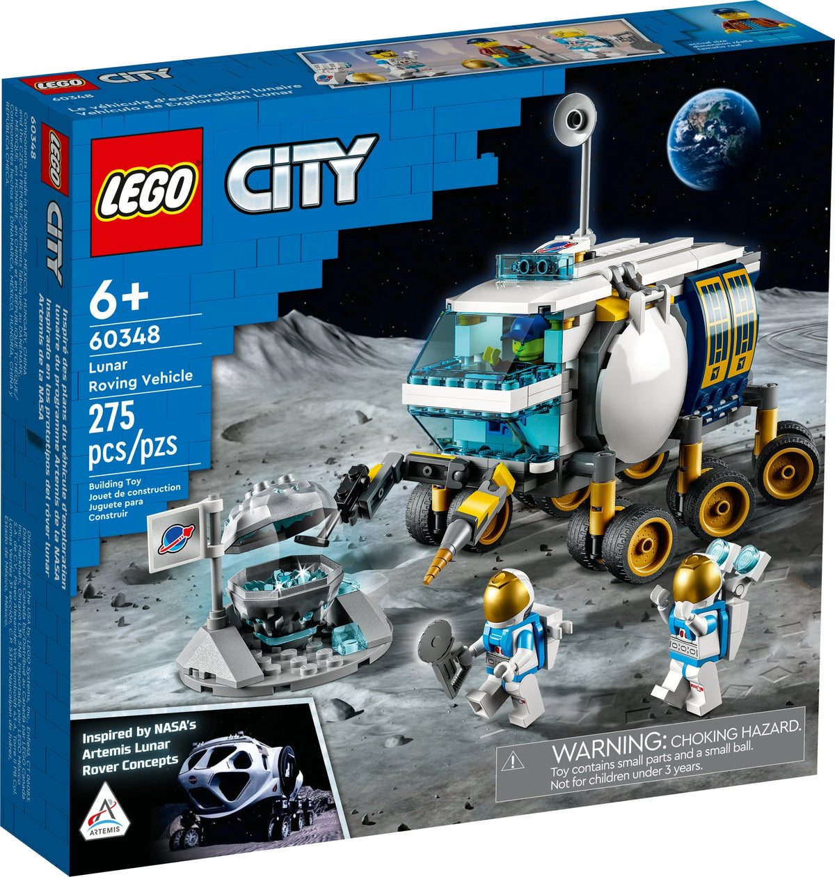 Lunar Roving Vehicle Outer Space Toy with 3 Astronaut Minifigures B532695