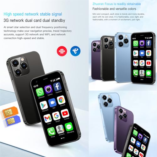 3.0 Inch Mini Smartphone 2GB 16GB Quad Core Android Dual Sim Light Blue T873