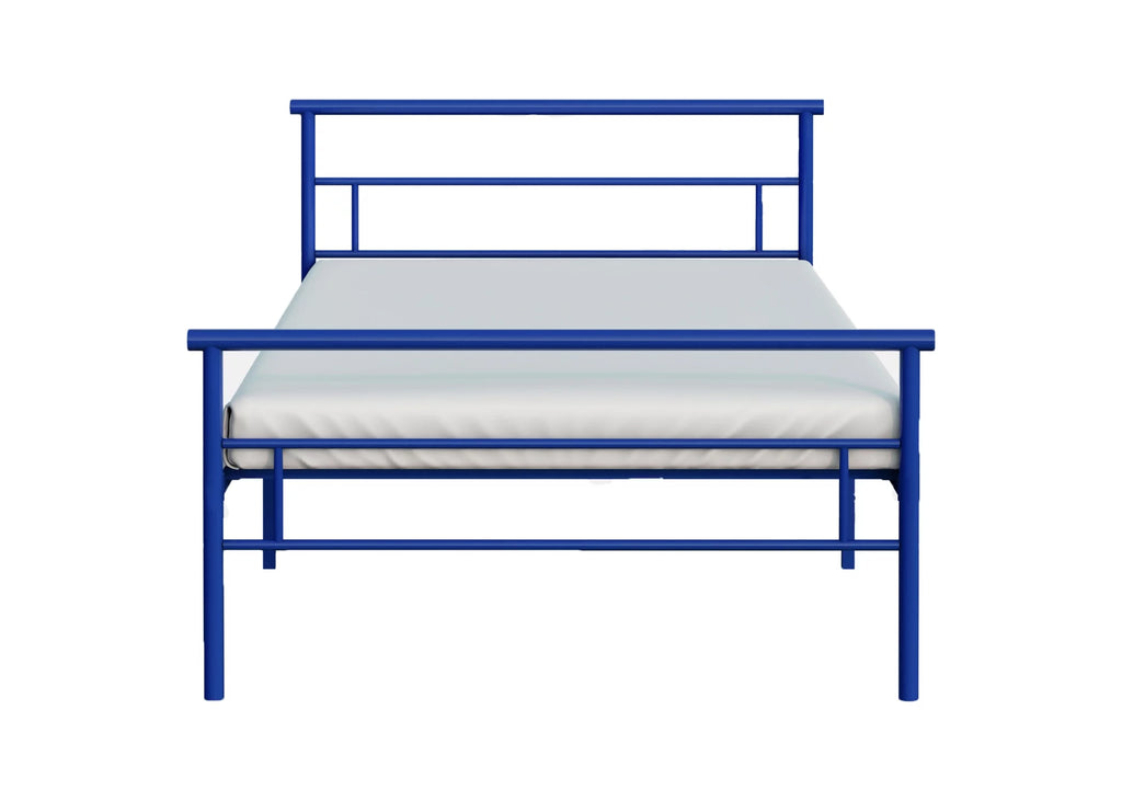 Blue Twin Metal Bed V2259