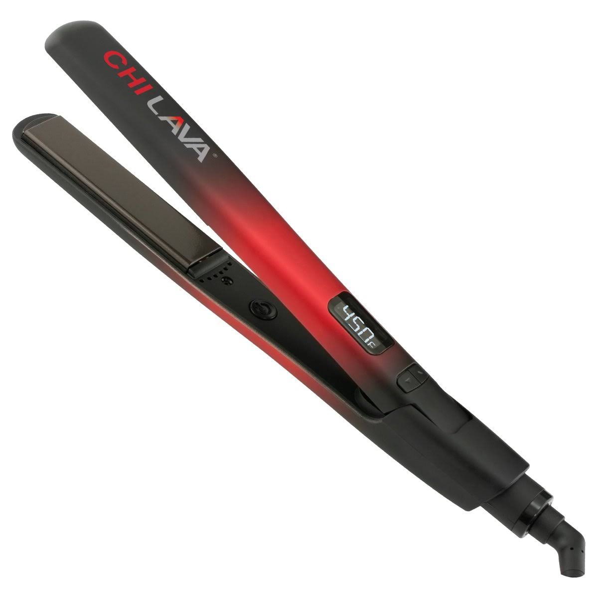 Black/Red Volcanic Ceramic Flat Iron E1048