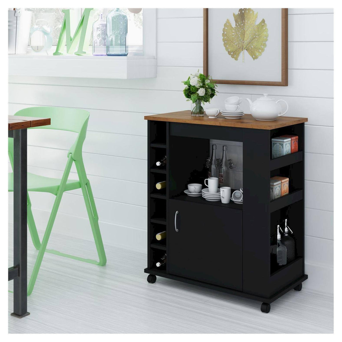 Black Kitchen Cart U850455