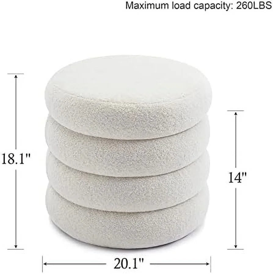 Round Fuzzy Ottoman L513502