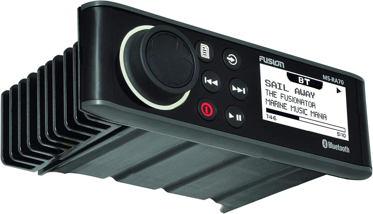 Marine AM/FM/BT Stereo with 1 Pair 6.5" Marine Coaxial Speakers, Silver Grill P2239