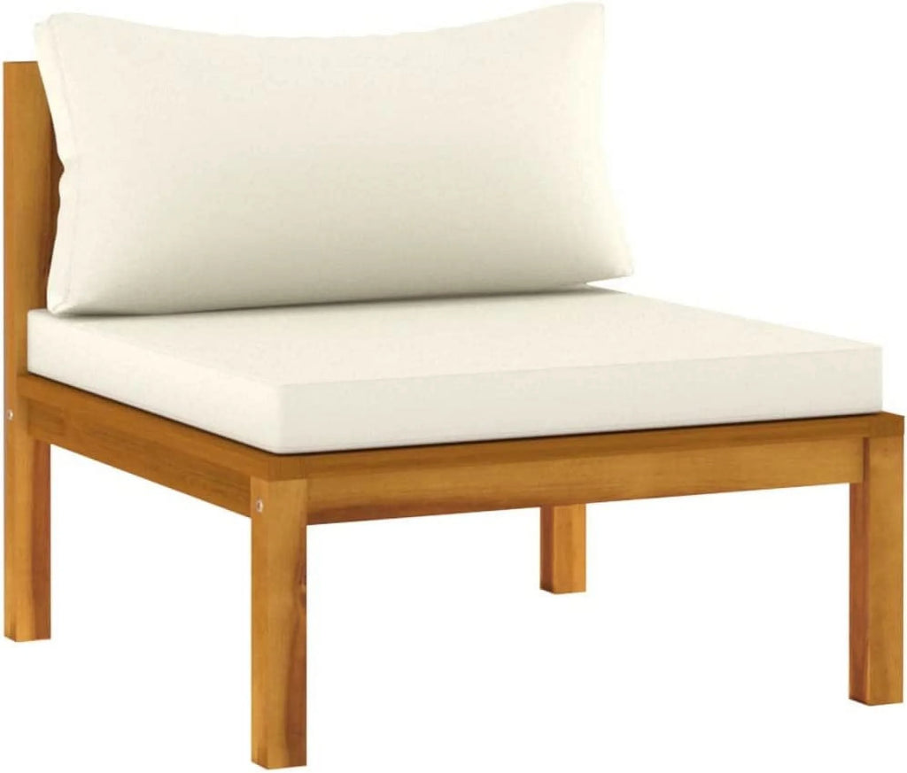 Acacia Wood Patio Furniture Set with Tea Table and Cushions R25984