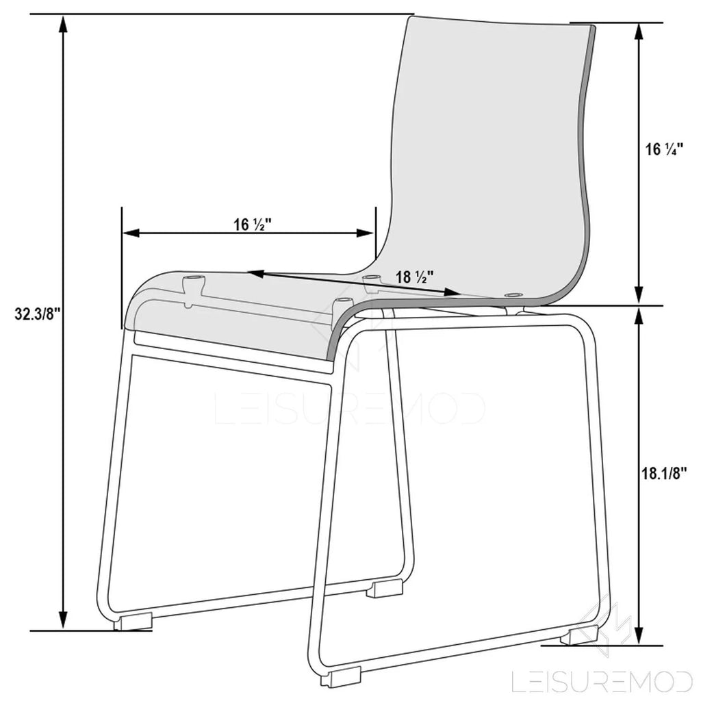 Acrylic Chair Set of 4 C180