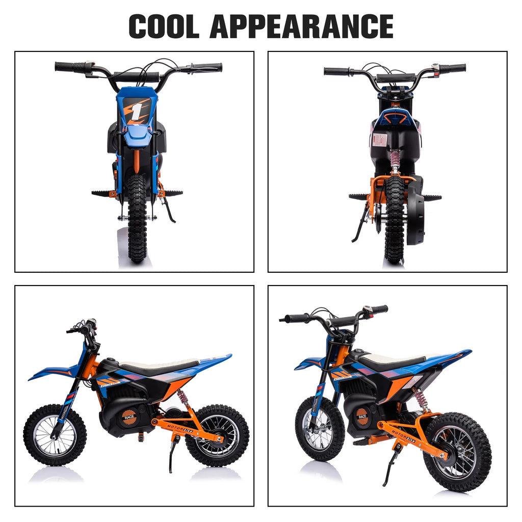24V Electric Dirt Bike Ride On Motorcycle Toy, Blue K23851