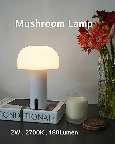 Rechargeable Cordless Waterproof Mushroom Table Lamp B115176