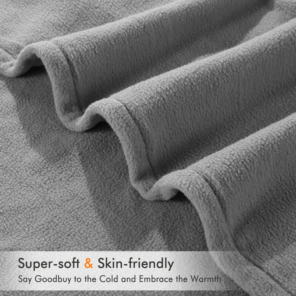 Electric Heated Blanket Full Size Gray Q506525
