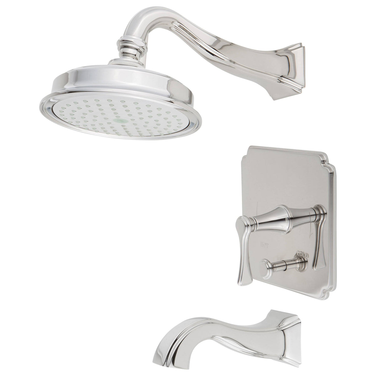 Polished Chrome Balanced Pressure Tub and Shower Trim Set V653