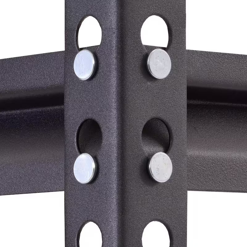 5-Tier Heavy Duty Steel Shelving Unit in Black P478