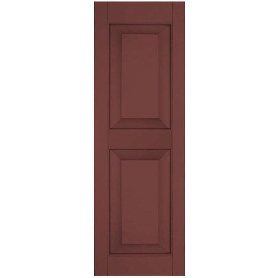 18 in. x 33 in. Exterior Real Wood Raised Panel Shutters Pair A4930