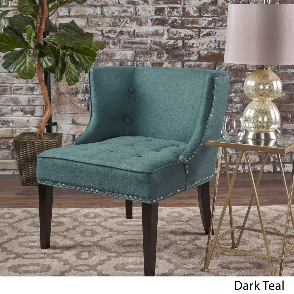 Dark Teal Fabric Occasional Chair Z5225