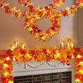 Maple Leaves Garland with Lights F2164