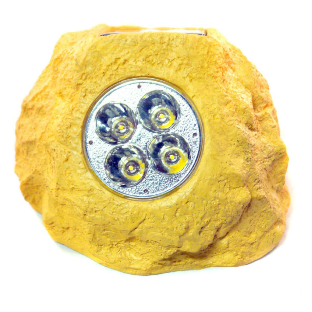 Solar Power Sandstone Rock Spot Lights Set of 4 I1011