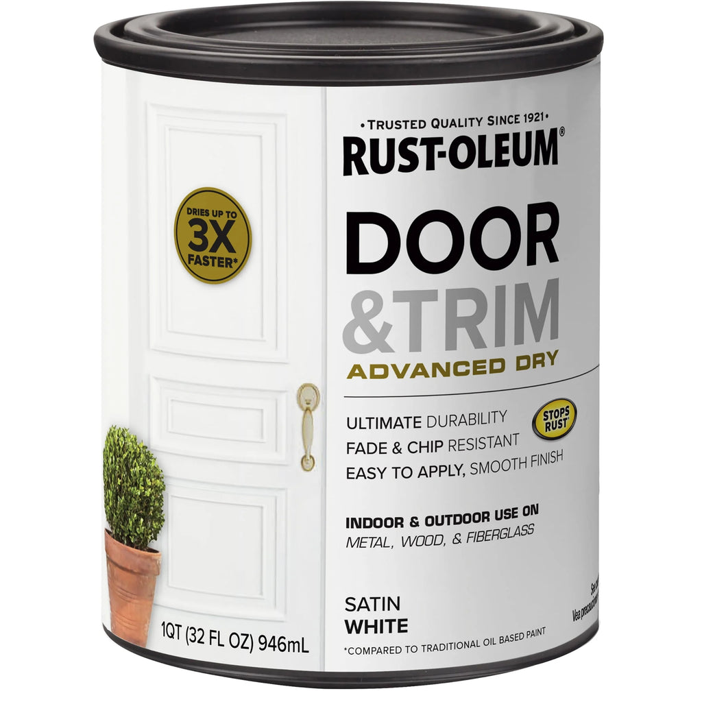 Satin White Door and Trim Paint W4286
