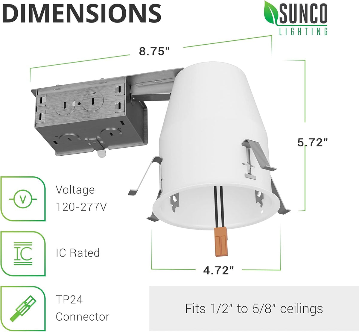 12 Pack 4 Inch Remodel Recessed Lighting Housing, Air Tight Steel Can, IC Rated E432702